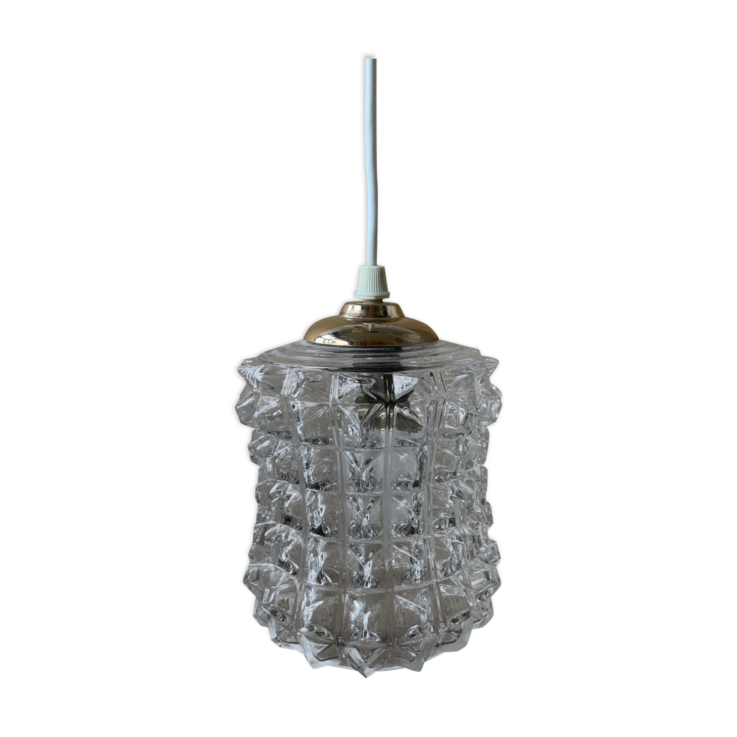 Vintage glass pendant lamp