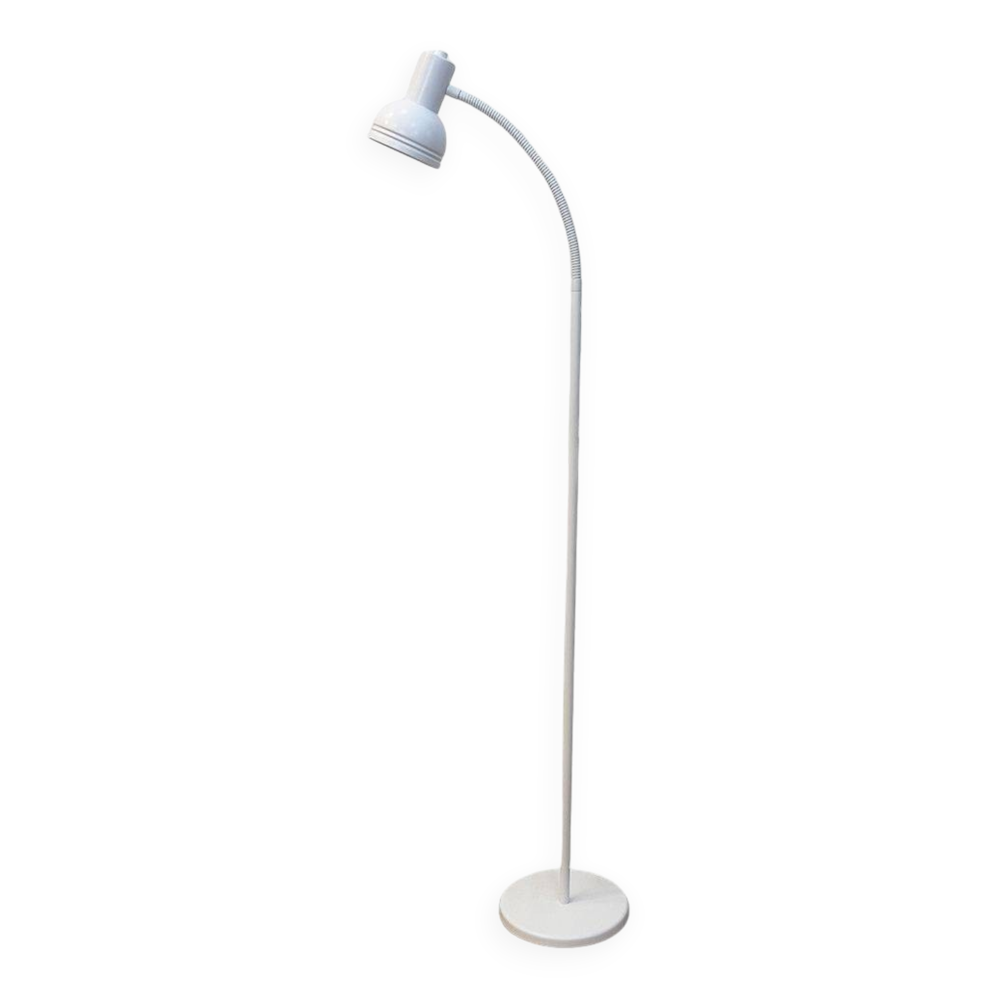 Vintage white metallic floor lamp