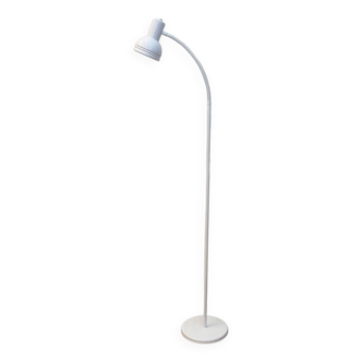 Vintage white metallic floor lamp
