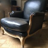 Paire de bergères en cuir