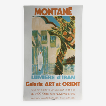 Roger montané, galerie art et orient, paris,  1975. affiche originale en lithographie aapp