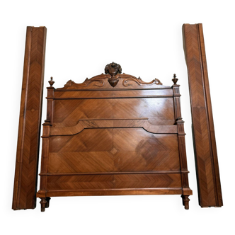 Louis xvi style center bed in walnut circa 1880