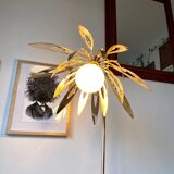 Gold metal flower lamppost