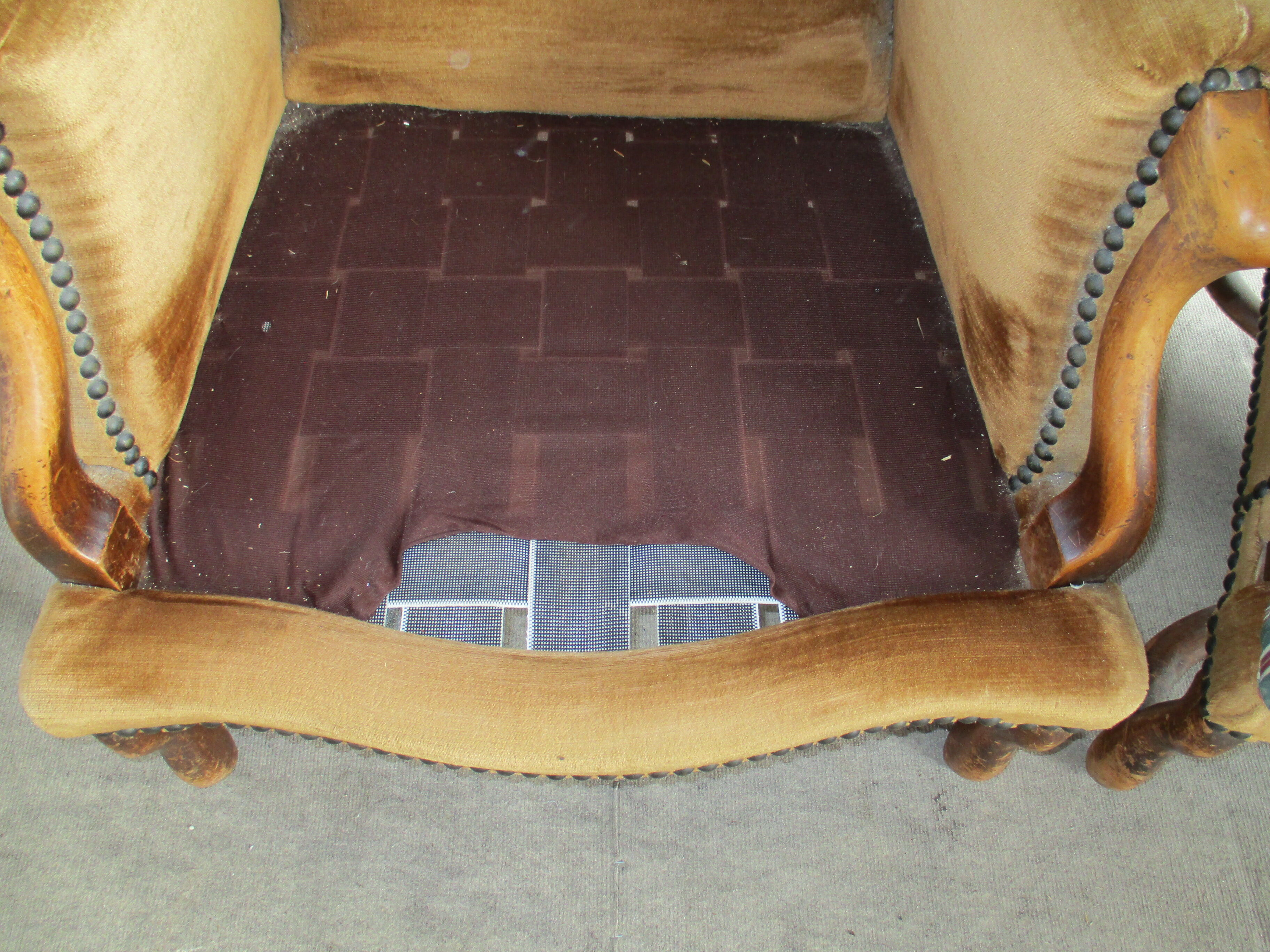 Lot de 2 fauteuils style Louis XIII