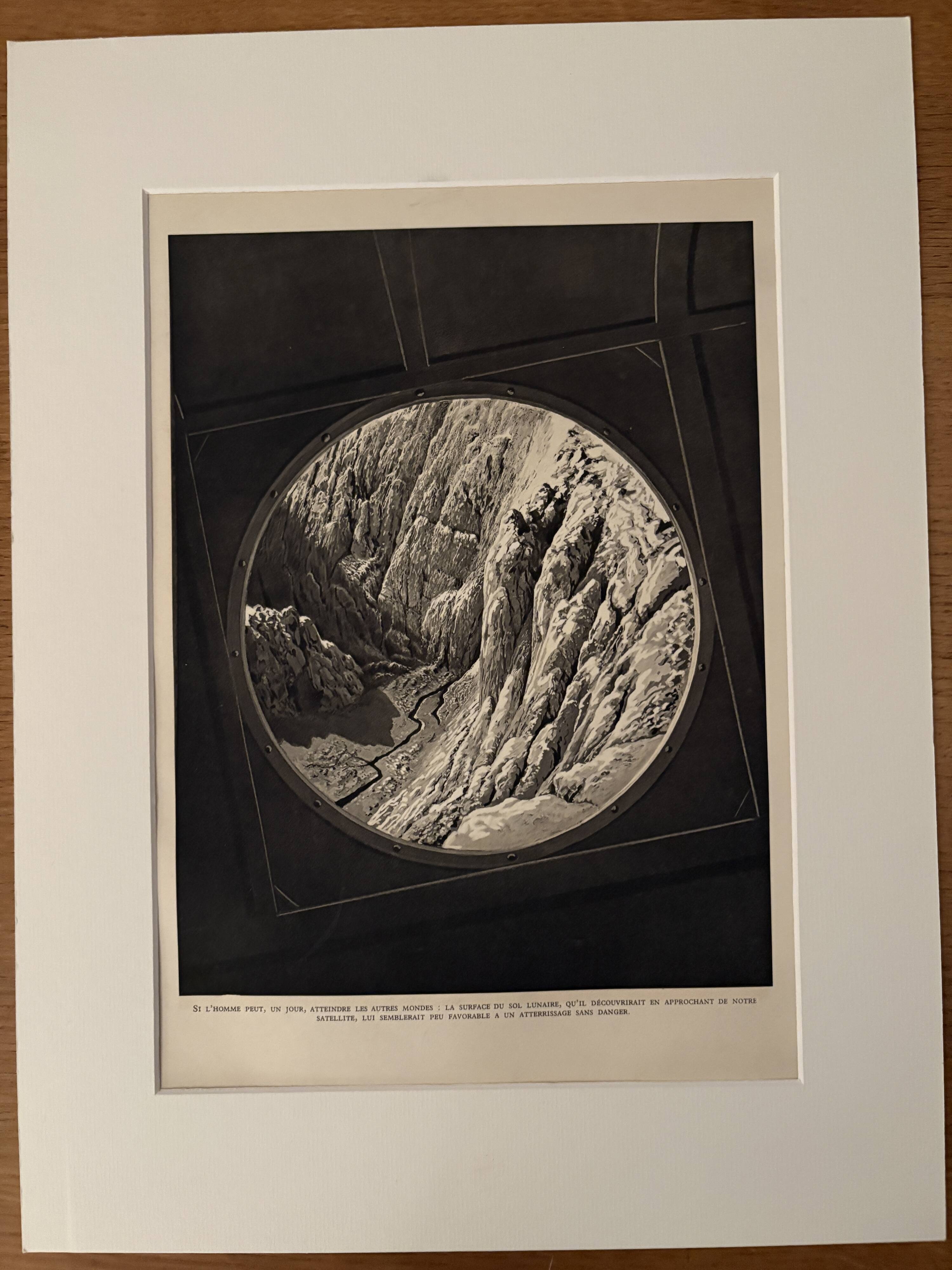 Ancienne illustration sur le sol lunaire - 1930