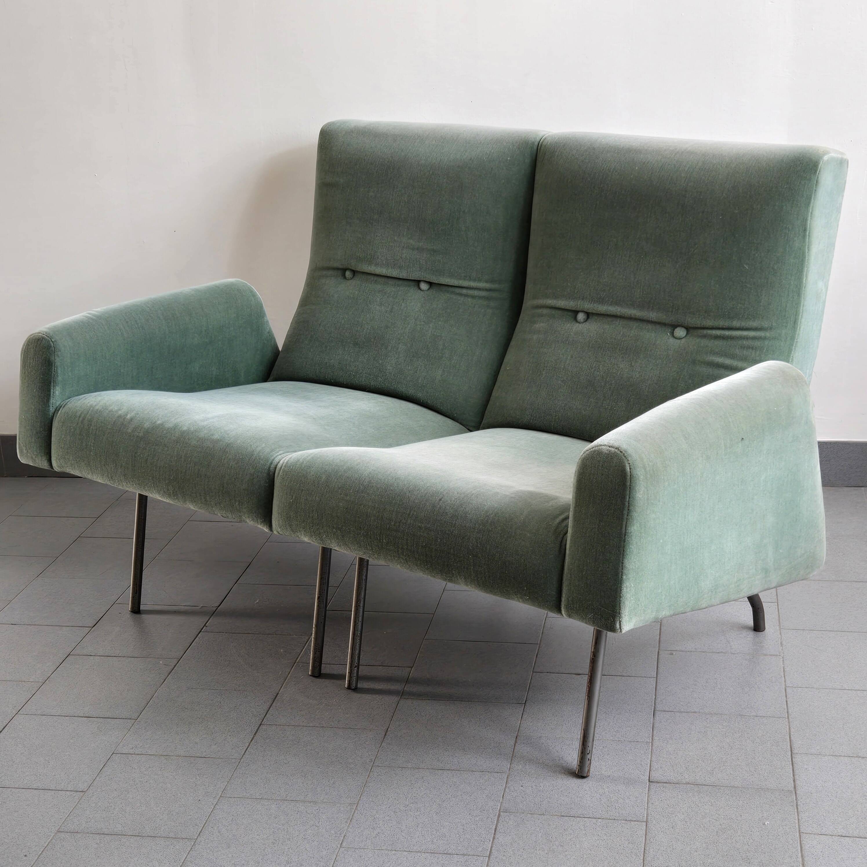 Vintage 2-seater sofa by Louis Paolozzi for Zol, 1950