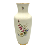 Porcelain flower vase with Digitalis purpurea L.