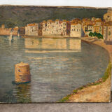 Bay of Cadaqués, oil on canvas signed Laurent Auberge de Gracias (1865-1920)