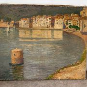 Bay of Cadaqués, oil on canvas signed Laurent Auberge de Gracias (1865-1920)