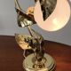 lampe vintage feuilles dorées