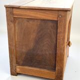 Vintage: small antique walnut jam pot with wheels