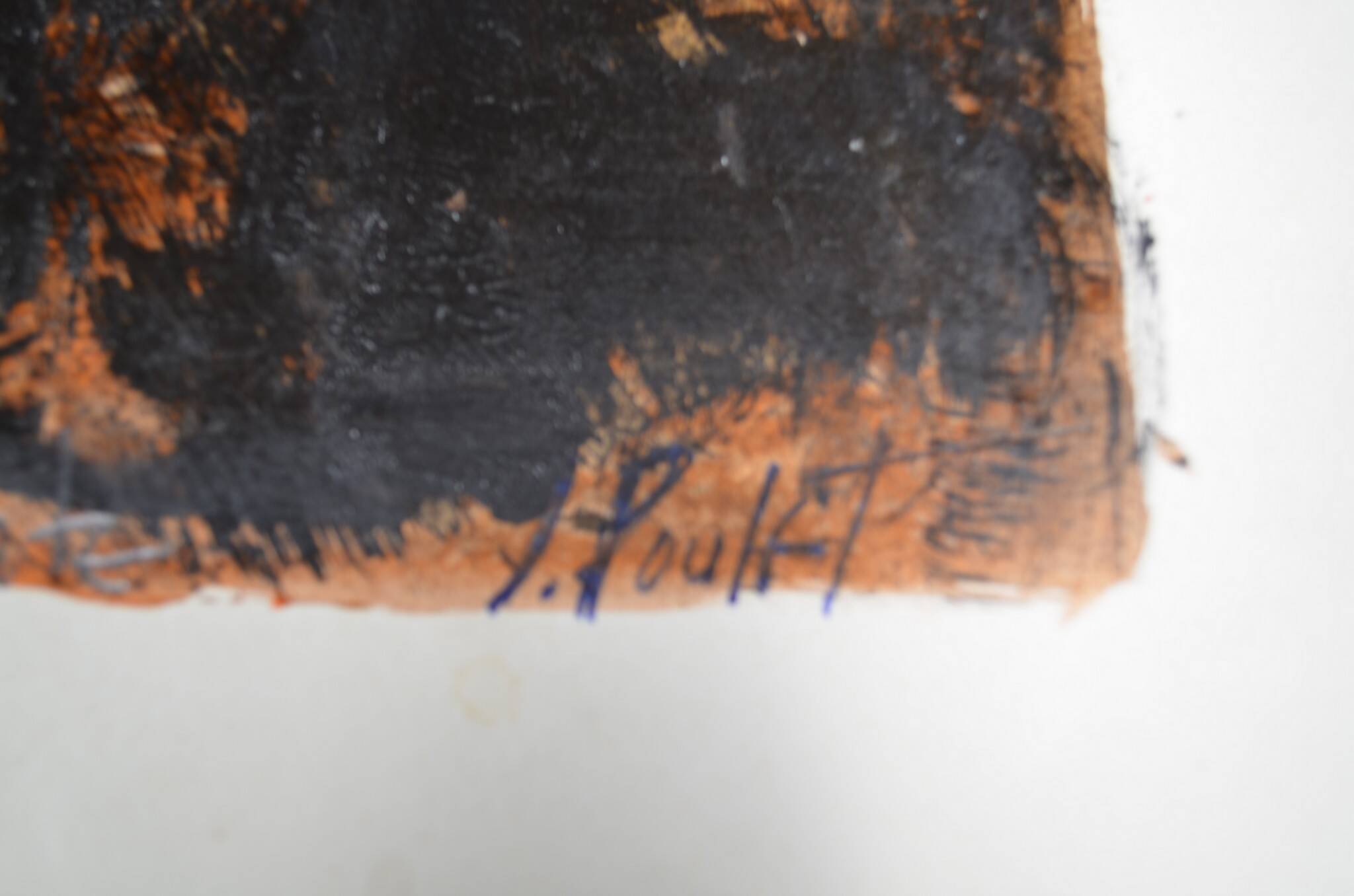 Jean Poulet (1926-2006) "the dead city" Oil on paper