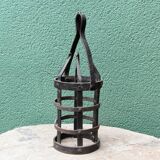 Riveted wrought iron cage suspension