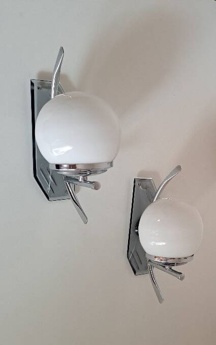Pair of 70s wall lights