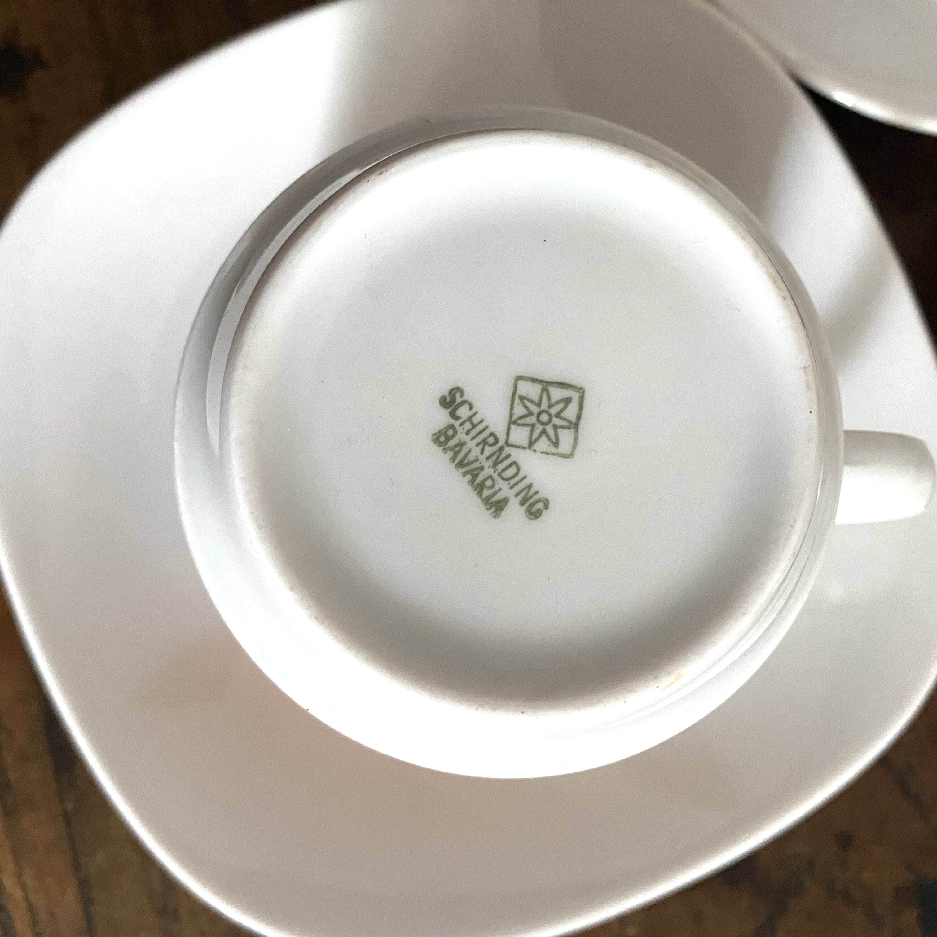 Vintage Schirnding Bavaria Coffee Mugs, 70s