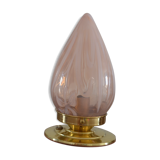 Lampe à poser globe en verre ancien