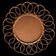 Round rattan mirror from the 1950s France