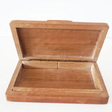 Antique chiseled wooden box