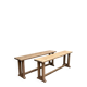 Pair of antique solid oak benches