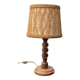 Lampe pied bois tourné