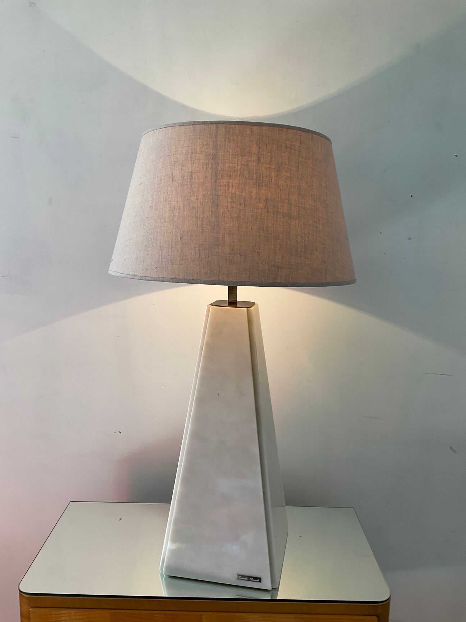 Lamp by Camille Breesch in marble 70s