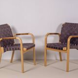 2x Alvar Aalto Model 45 Armchairs, 1970s Artek Finland