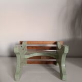 Small bench footrest in vintage solid wood