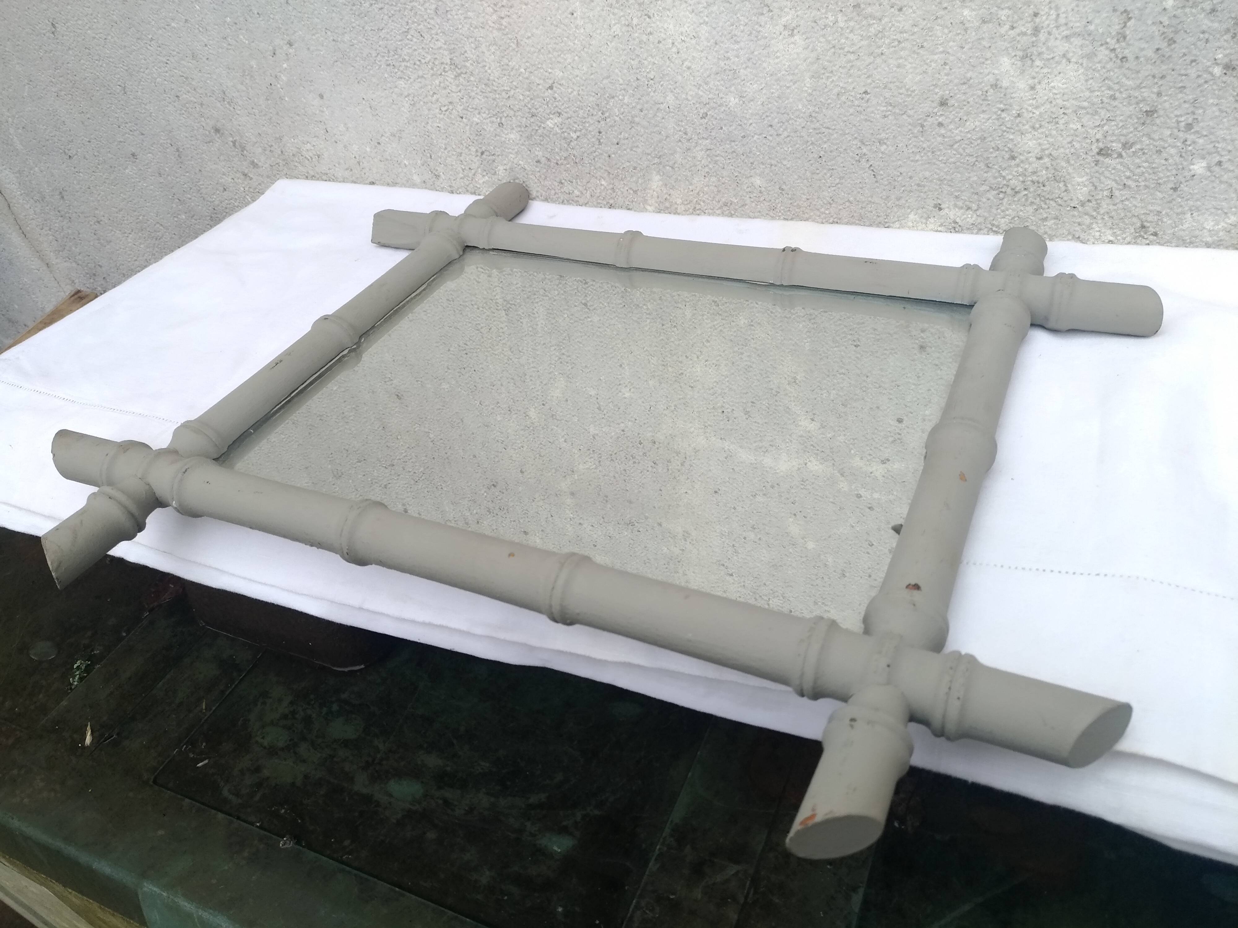 Painted wooden mirror