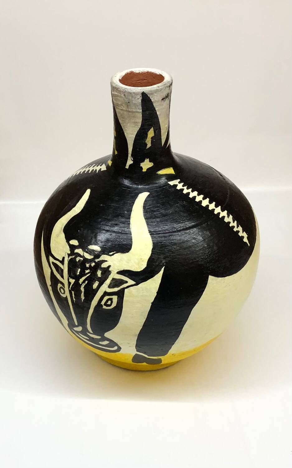 Picasso-inspired bull vase