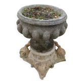 Jardiniere en pierre et terre cuite