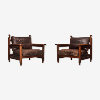 Paire de fauteuils, années 70