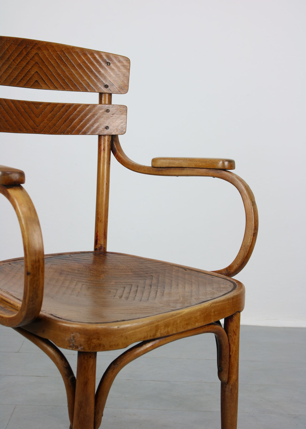 Antique bentwood armchair