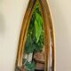 Miroir  Vintage en Bambou Rotin années 1970