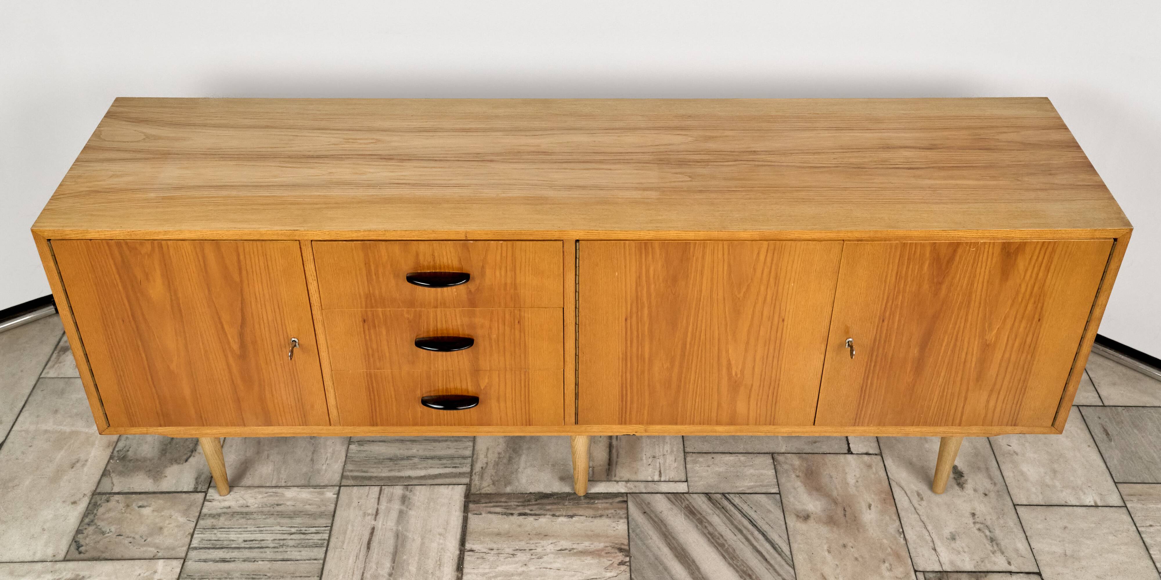 Vintage Long Sideboard, 1960s, Czechoslovakia