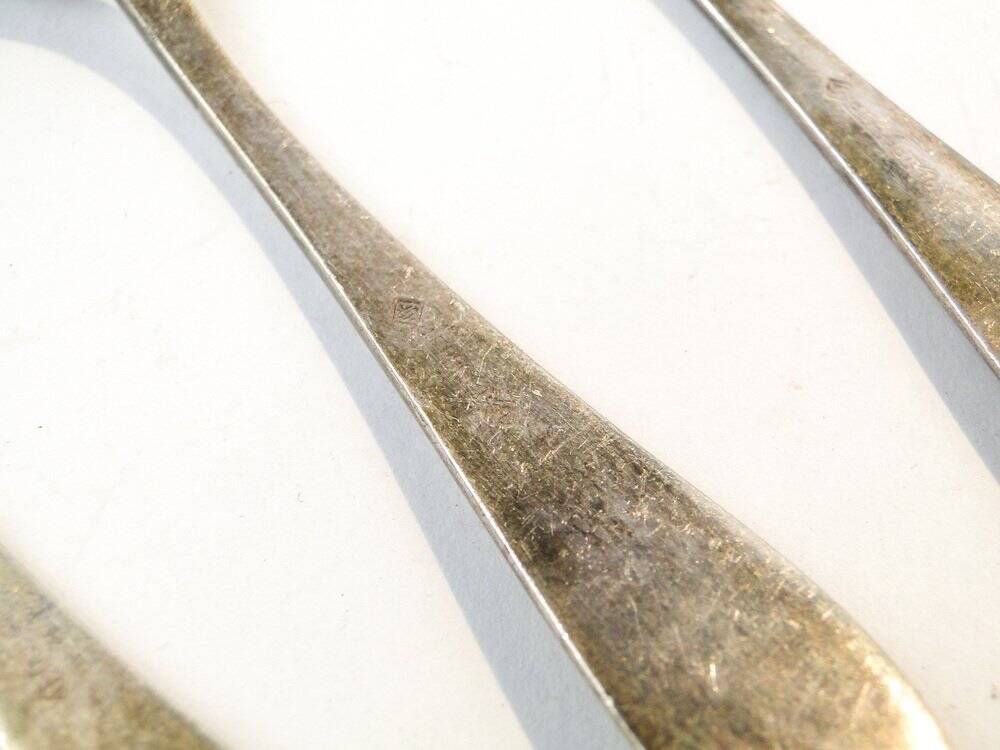 Art Deco brass spoons from WSW, 1950s, set of 6