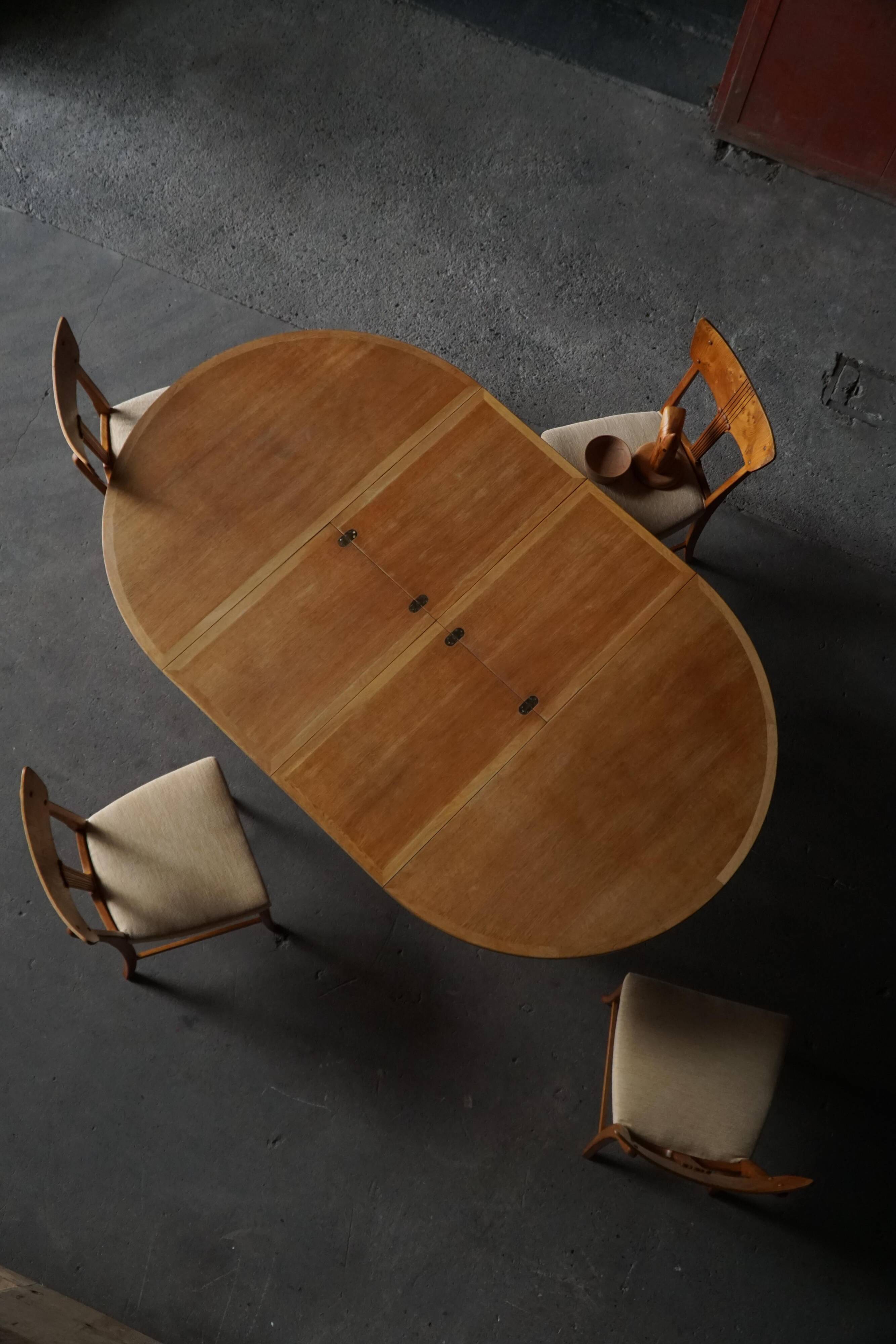 Børge Mogensen, "Øresund" dining table in oak and brass, Mid-century modern, 1950s