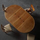 Børge Mogensen, "Øresund" dining table in oak and brass, Mid-century modern, 1950s