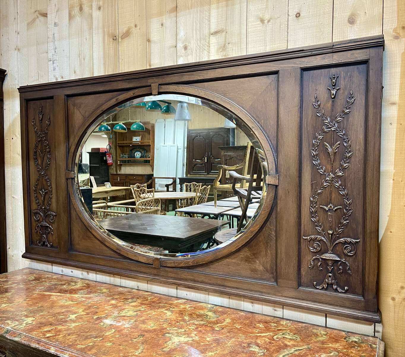 Oak mirror from the early 20th century.