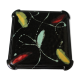 Antique underside in black ceramic enamelled modern and colorful décor