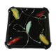Antique underside in black ceramic enamelled modern and colorful décor