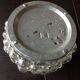 Round ceiling lamp in vintage bubbled glass 60s-70s