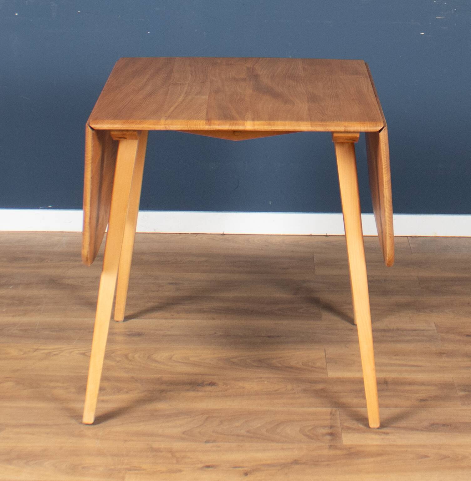 Retro Blonde Ercol Model 383 Dining Table & Four Stick Back Kitchen Dining Chairs