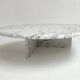 Solid Carrera marble coffee table, 1980s