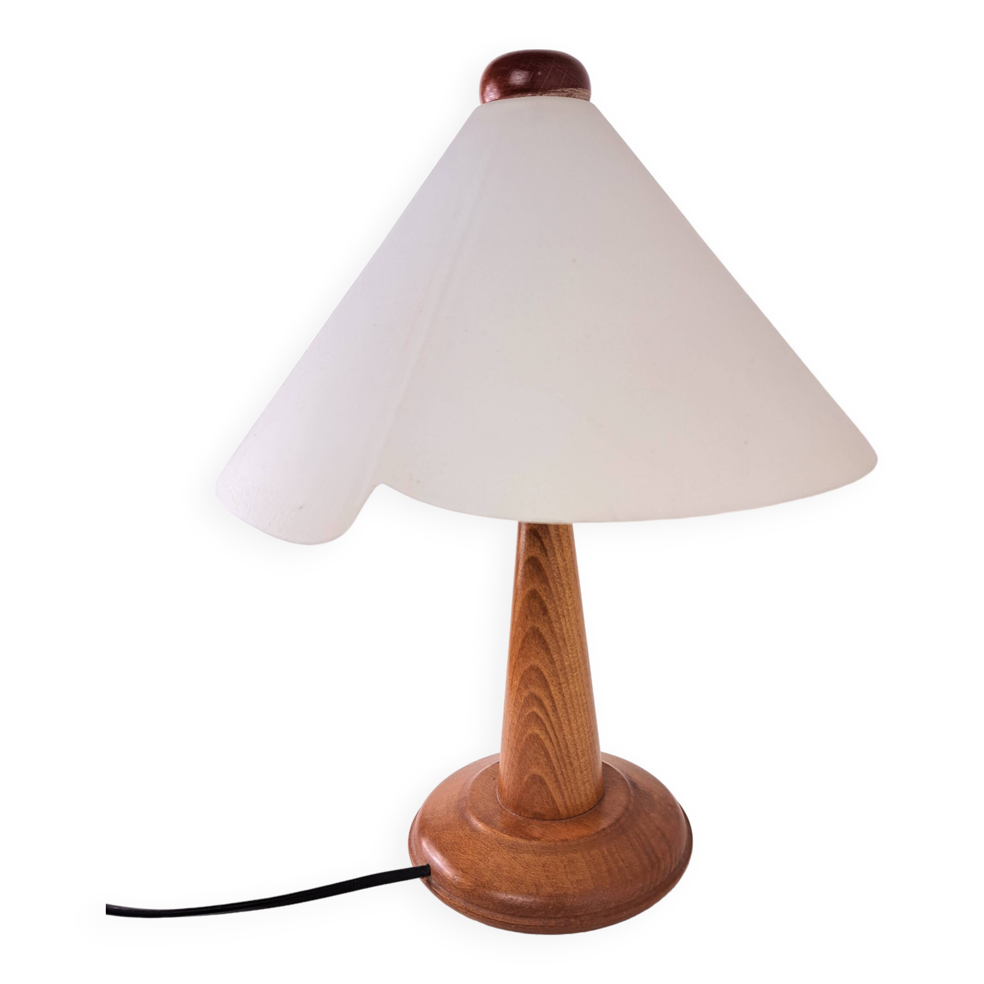 Vintage hem glass lampshade bedside lamp