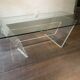 Coffee table 70/80 plexi and glass top
