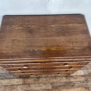 Chest of drawers semainier chiffonnier vintage oak 1950 style Art deco