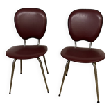 Pair of vintage leatherette chairs