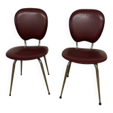 Paire de chaises vintage en skaï