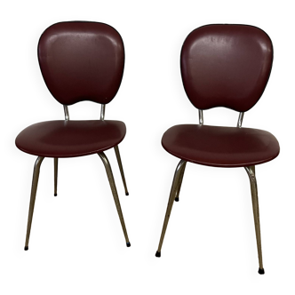 Pair of vintage leatherette chairs