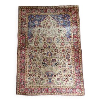 Tapis persan de soieannée 1880 209x311cm